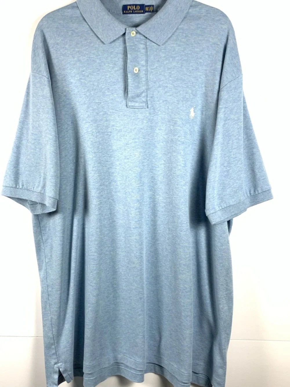 Polo Ralph Lauren Men’s 2XLT Big Tall Blue Polo Shirt Pony Logo Cotton